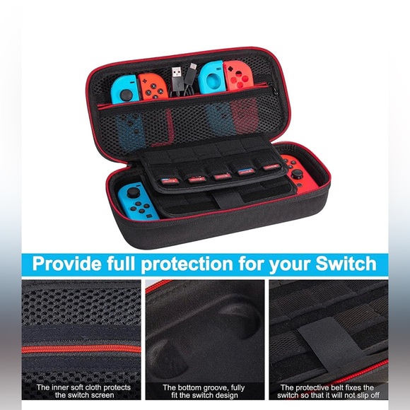 NS Switch Carrying Case with 2 Pack Screen Protector by Younik - Picture 6 of 7